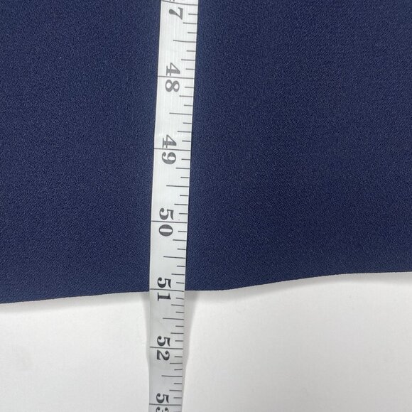 Vintage R&M Richards Navy Beaded Back Accent Mother of the Bride Dress Gown 8P - Picture 10 of 14